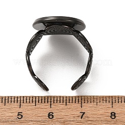 スパイラル304ステンレス鋼カフリング部品  ラウンドベゼルカップリングセッティング  イオンプレーティング（ip）  ブラック  17.5mm  19mm  トレイのサイズ：16mm&nbsp;STAS-P454-02E-B