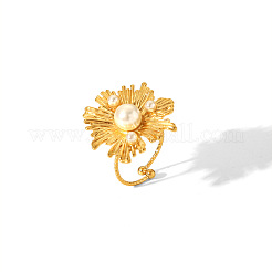 Imitation Pearl Flower Irregular Vintage Stud Earring and Cuff Rings&nbsp;HQ5475-1