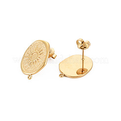 Ion Plating(IP) 304 Stainless Steel Stud Earring Findings&nbsp;STAS-N097-237LG