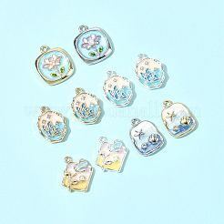 10Pcs 8 Styles Alloy Enamel Pendants&nbsp;FIND-FS0004-49