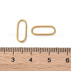 イオンプレーティング（IP）304ステンレス鋼リンクリング  オーバル  18KGP本金メッキ  14x6x1mm  内径：12x3.5mm&nbsp;STAS-C114-07B-G