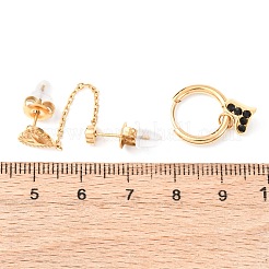 304 Stainless Steel Heart Stud Earring & Hoop Earring Sets&nbsp;EJEW-K268-93G-01-2