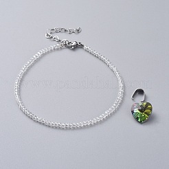 Electroplate Glass Beads Anklets&nbsp;AJEW-AN00279