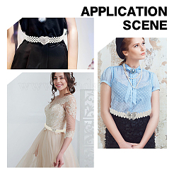 2Pcs 2 Style ABS Plastic Pearl Braided Stretch Chain Belts with Alloy Oval Clasp&nbsp;AJEW-CP0001-66