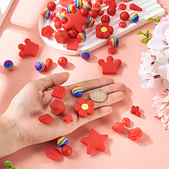 92Pcs Transparent Silicone Focal Beads&nbsp;SIL-TA0002-85A