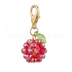 10Pcs Fruits Glass Pendant Decorations&nbsp;HJEW-MZ00339