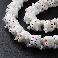Handmade Bumpy Lampwork Beads Strands&nbsp;LAMP-T007-17D