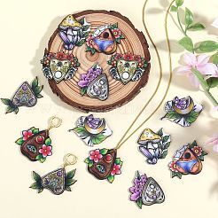 14個7スタイルアクリルパーツ  混合図形  39~43.5x37~43.5x2.5mm  穴：1.8mm  2個/スタイル&nbsp;MACR-SZ0001-84