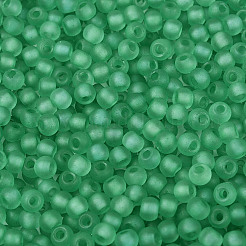 FGB Frosted Transparent Glass Seed Beads&nbsp;SEED-N013-02A-09