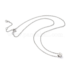 Cube Micro Pave Cubic Zirconia Pendant Necklaces & Bracelets Sets&nbsp;SJEW-JS01116-03