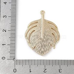 真鍮チャーム  カドミウムフリー＆ニッケルフリー＆鉛フリー  葉のチャーム  18KGP本金メッキ  32.5x29x2mm  穴：1.4mm&nbsp;KK-Z075-18G