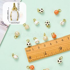 5Pcs Brass Enamel Pendants&nbsp;KK-SZ0002-73C