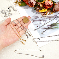 6Pcs 6 Styles 304 Stainless Steel Cap Chain&nbsp;AJEW-HS00001
