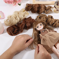 4Pcs 4 Colors High Temperature Fiber Doll Hairs&nbsp;DIY-GL0006-26