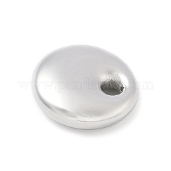 304ステンレスペンダント  ステンレス鋼色  変色防止  フラットラウンド  15x5mm  穴：2.6mm&nbsp;LS-STAS-R162-02P-03
