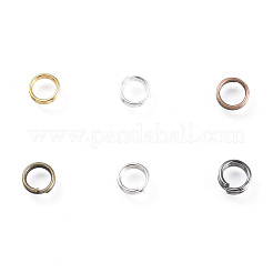 アイアンスプリットリング  ダブルループ丸カン  ミックスカラー  5x1.4mm  内径：4.3mm  6色  約6500個/500g&nbsp;IFIN-JQ0001-04-5mm