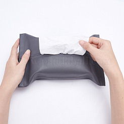 イミテーションレザーティッシュボックス  多機能ティッシュボックスカバー  グレー  26.5x16x0.15cm&nbsp;AJEW-GF0002-51B