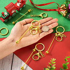 5Pcs Alloy and Brass Bar Beadable Keychain for Jewelry Making DIY Crafts&nbsp;DIY-SW0001-16B