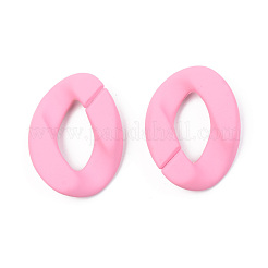 Opaque Spray Painted Acrylic Linking Rings&nbsp;OACR-T024-01-I01