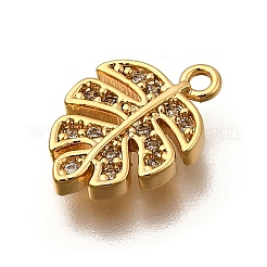 Brass Micro Pave Cubic Zirconia Pendants&nbsp;KK-B152-13B-G