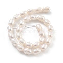 天然養殖淡水パールビーズ連売り  ライス  グレード4 A  雪  4~4.5mm  穴：0.6mm  約26~29個/連  6.69''（17センチメートル）&nbsp;PEAR-P062-05C