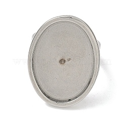304 Stainless Steel Cuff Ring Findings&nbsp;STAS-B126-10B-P
