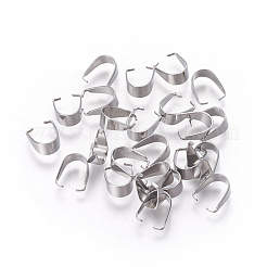 Tarnish Resistant 201 Stainless Steel Snap on Bails&nbsp;STAS-I101-41D-P