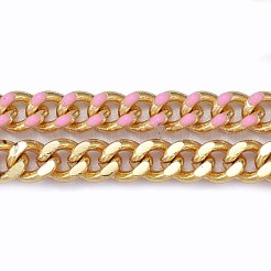 Two Tone Handmade Brass Curb Chains&nbsp;CHC-I035-01G-03