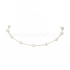 ABS Plastic Imitation Pearl Beaded Chain Necklaces&nbsp;NJEW-JN04329