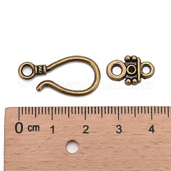 チベット風フック型クラスプ   アンティークブロンズカラー  鉛フリー及びカドミウムフリー  24x11x14mm  穴：3.5mm&nbsp;MLF1278Y