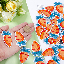 30Pcs Carrot Computerized Embroidery Polyester Iron on/Sew on Patches&nbsp;PATC-BC0001-32