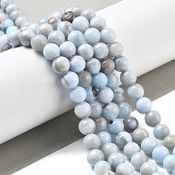天然石ペルシア翡翠ビーズ連売り  ラウンド  染め  ライトブルー  8.5mm  穴：1mm  約46個/連  15.75''（40センチメートル）&nbsp;G-A255-A02-02A