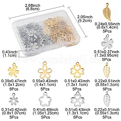 50Pcs 10 Styles 201 & 304 & 306 Stainless Steel Charms&nbsp;STAS-FS0001-47