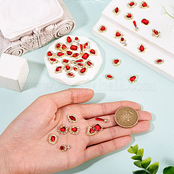 48Pcs 12 Styles Alloy Rhinestone Cabochons&nbsp;MRMJ-TA0001-45B