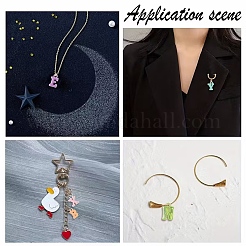 アクリルパーツ  混合文字  ミックスカラー  12.5~15x4~13x3.5mm  穴：1.8~2.3mm&nbsp;TACR-YW0003-42