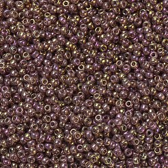 MIYUKIラウンドロカイユビーズ  日本製シードビーズ  （rr301)ダークトパーズレインボーゴールド光沢  11/0  2x1.3mm  穴：0.8mm  約1100PCS /ボトル  10 G /ボトル&nbsp;SEED-JP0008-RR0301