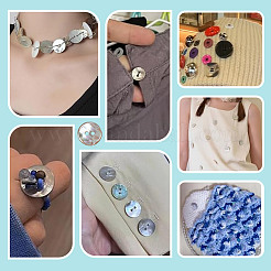 100Pcs Natural Paua Shell Buttons&nbsp;BUTT-GA0001-33