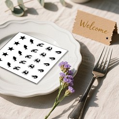 長方形のプラスチック製粘着レストランメニューラベルステッカー  混合図形  160x160mm  ステッカー：20x20mm  25pcs /シート  20枚/セット&nbsp;AJEW-WH20178-002