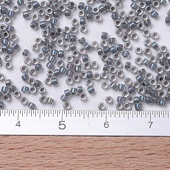 MIYUKIデリカビーズ  シリンダー  日本製シードビーズ  11/0  （db0081)グレーの裏地付き  1.3x1.6mm  穴：0.8mm  約20000個/袋  100 G /袋&nbsp;SEED-J020-DB0081