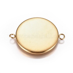 Ion Plating(IP) 304 Stainless Steel Cabochon Connector Settings&nbsp;X-STAS-G127-14-25mm-G