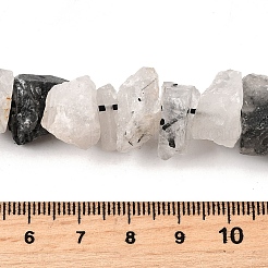 Natural Tourmalinated Quartz Beads Strands&nbsp;G-I283-F15
