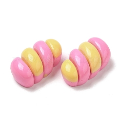 不透明樹脂模造食品デコデンカボション  レインボーマシュマロツイスト  ミックスカラー  15x8x5.5mm&nbsp;RESI-K027-17