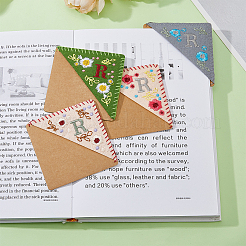 4Pcs 4 Style Felt Embroidery Bookmarks&nbsp;FIND-HY0003-46R