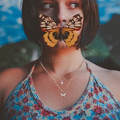Alloy Butterfly Pendant Necklaces for Women&nbsp;JN1064A