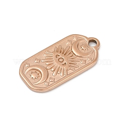 Ion Plating(IP) 304 Stainless Steel Pendants&nbsp;STAS-E182-10RG