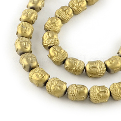 Electroplated Matte Non-magnetic Synthetic Hematite Beads Strands&nbsp;G-R259-48