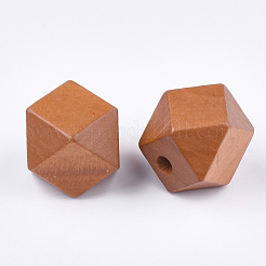 Painted Natural Wooden Beads&nbsp;WOOD-Q040-017A-07