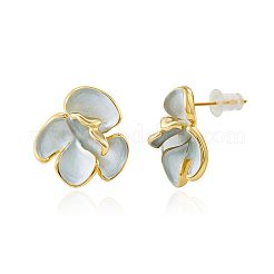 Flower Brass Enamel Stud Earrings&nbsp;FS-WGDDC1E-01