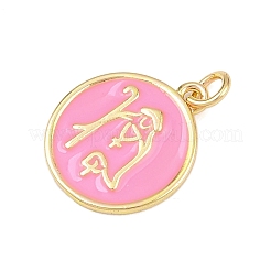 Brass Enamel Pendants&nbsp;KK-L251-02G-D05