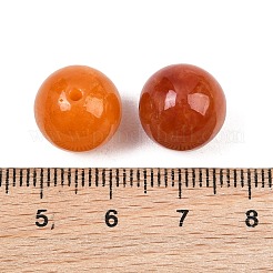 天然ミャンマー翡翠 ビルマ翡翠ビーズ  染め  スムーズなラウンド  ゴールド  12~13mm  穴：1.4mm&nbsp;GG-CBAC08B-05F-04